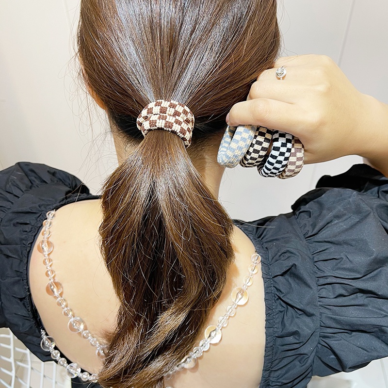 Buộc Tóc Thun Thái Caro Cao Cấp