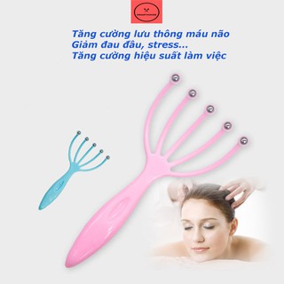 Con lăn massage đầu giúp tăng lưu thông máu não
