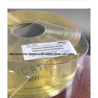 Tấm nhựa dẻo dày 2mm, rộng 20cm, BO VIỀN (Có nhiều size khác)