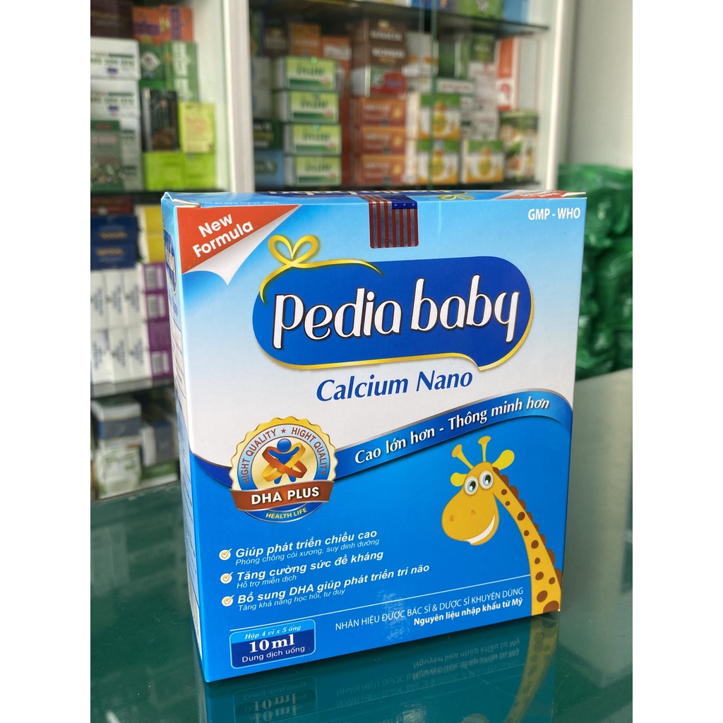 Pediababy Calcium Nano - Hỗ trợ bổ sung canxi và vitamin D3 cho cơ thể giúp tăng chiều cao và phát triển trí não ở trẻ