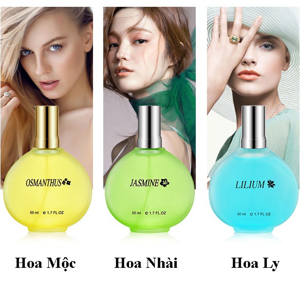 Nước hoa nữ hương hoa Eau De Toilette Vaporisateur Natural Spray 50ML Nội Địa g20shop