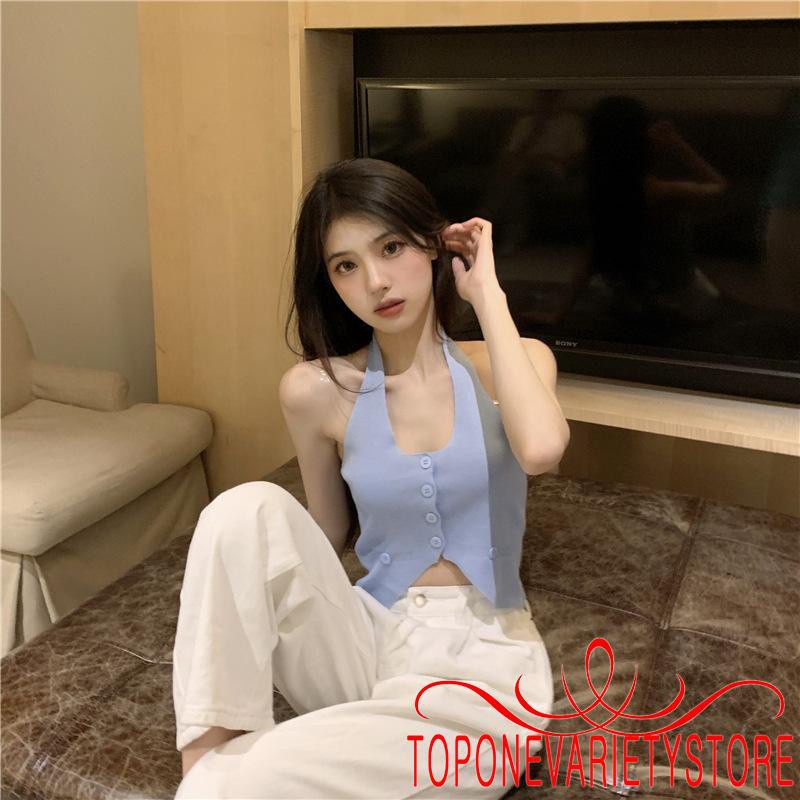 Áo Lửng Không Tay Hở Lưng Màu Sắc Thời Trang Quyến Rũ Dành Cho Nữ | BigBuy360 - bigbuy360.vn