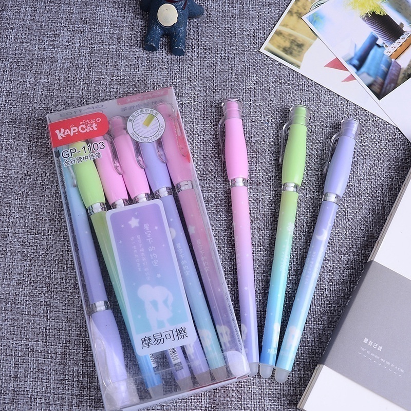 Bút Mực Gel Ngòi 0.38 Họa Tiết Dễ Thương Có Thể Xóa Được