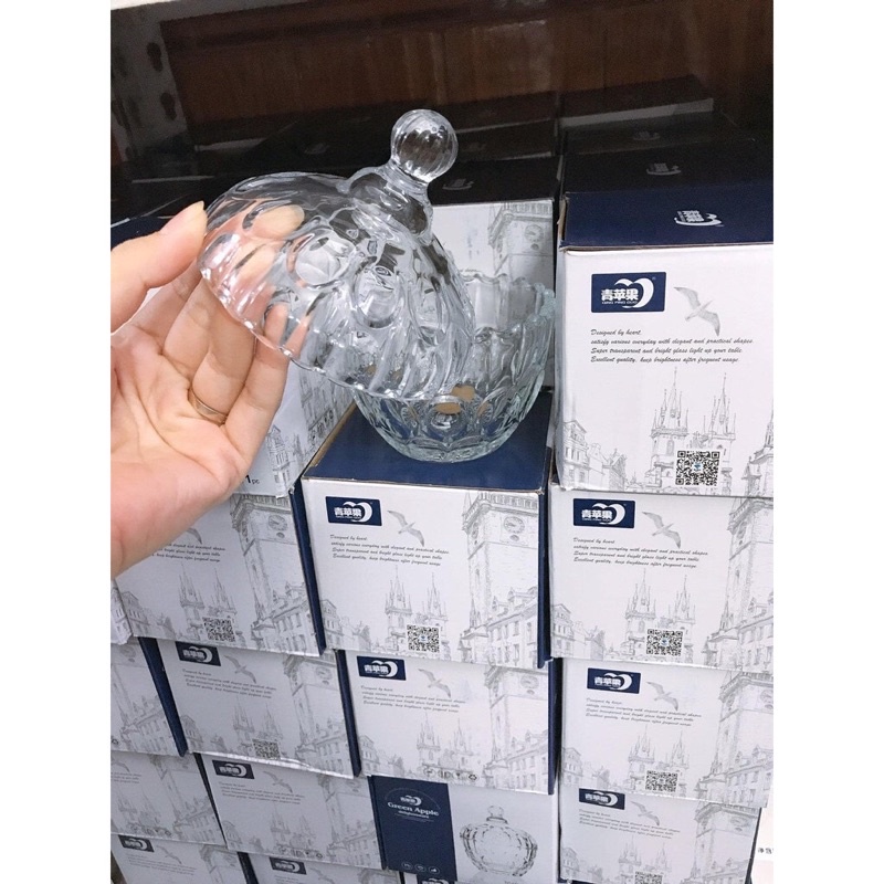 Thố Thuỷ Tinh Đựng Mứt  Hũ Thủy Tinh Đựng Hạt Dưa, Đựng Mứt Và Bánh Kẹo Tết Siêu Sang