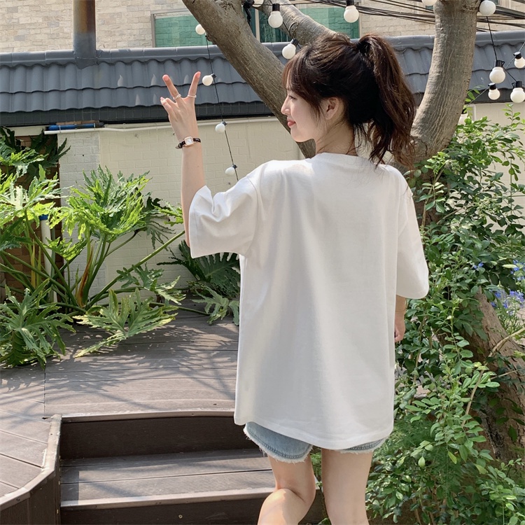 Mới Áo Thun Nữ Ngắn Tay In Hình Trái Tim