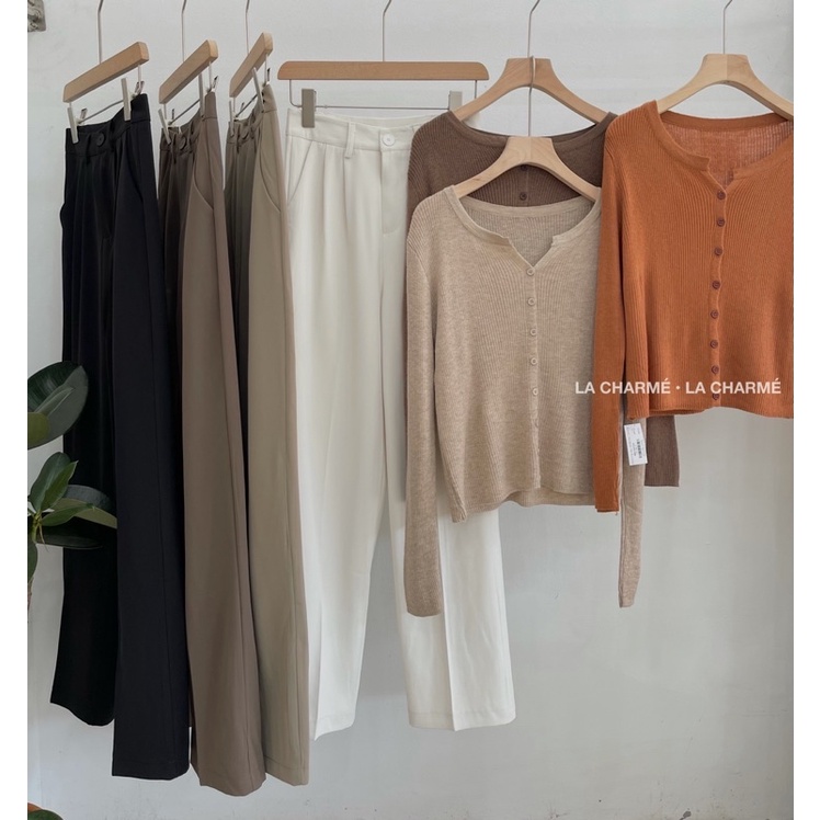 Quần vải culottes 1 cúc 908