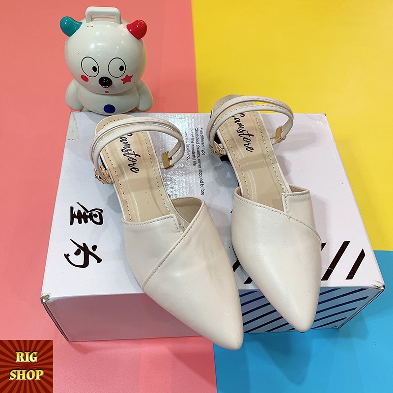 [ẢNH THẬT] SANDAL MŨI NHỌN RIGSHOP DA MỀM QUAI ĐÔI - 2 KIỂU DÁNG - A6