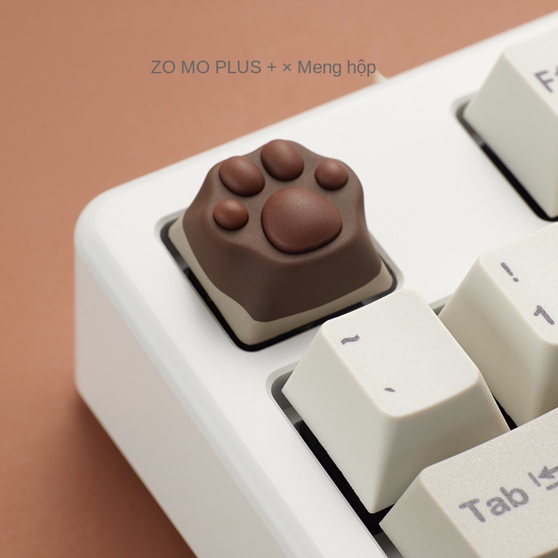 ☁□ZOMO x B ga dễ thương hộp nhiều màu dễ thương zomo mèo vuốt keycap bàn phím cơ ABS keycap silicone