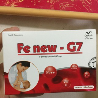 Bổ sung sắt cho mẹ bầu Fe new G7 cung cấp vitamin cho cơ thể(