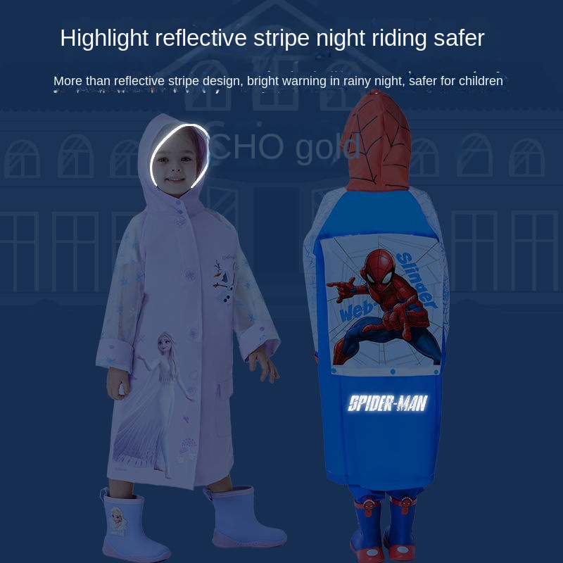 ♛Áo Mưa Đi Học Thiết Kế Dễ Thương Cho Bé