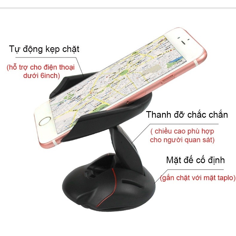 [Nhập SSSAU giảm 10% cho đơn hàng từ 200k] Giá đơ điện thoại trên oto gọn đẹp | BigBuy360 - bigbuy360.vn