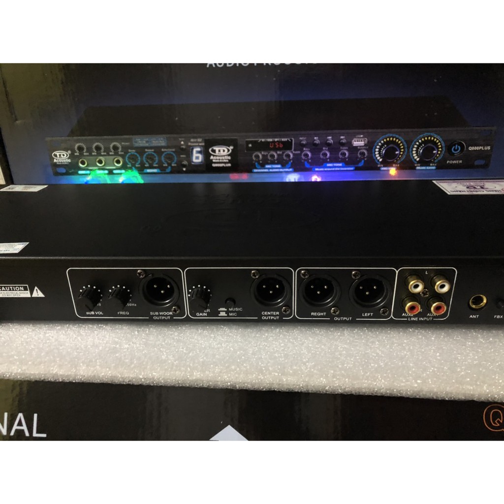 Vang cơ lai số cao cấp TD acoustic Q800PLUS , tiếng sáng , nhại hay, chống hú, có blutooth , echo ... - tăng 2 dây canon