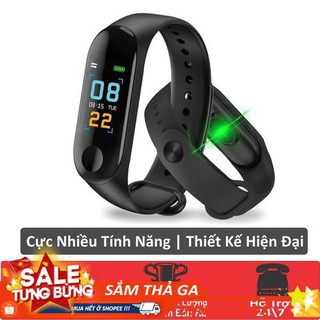 Đồng Hồ Thông Minh - M3 Đo Huyêt Áp Đếm Bước Chạy Chống Nước - Dùng Trên IOS và Android -( Sale - Cực Sốc ✨)