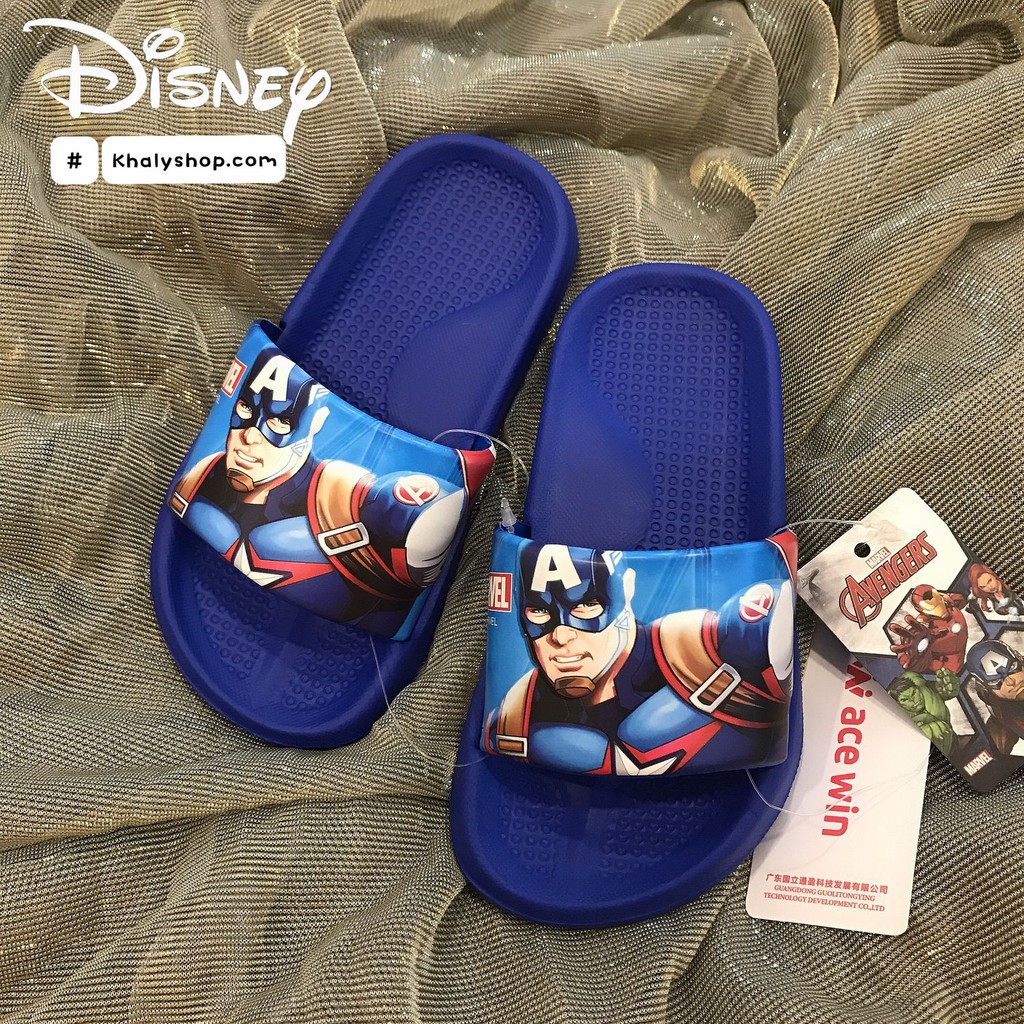 Dép quai ngang hình Captain màu xanh có size từ (26 đến 37) siêu hot cho trẻ em, bé trai - (Disney) - 67P5NAVG222347