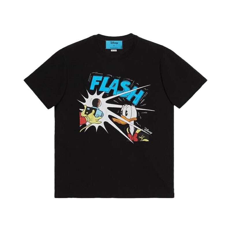 DISNEY Áo Thun Gucci Ngắn Tay In Hình Vịt Donald Cá Tính Cho Nam