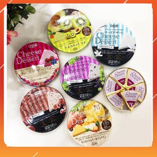 Phô Mai Trái Cây QBB Cheese Dessert Nhật Bản Hộp 6 Miếng Đủ Vị 90g Cho Bé Trên 8 tháng tuổi