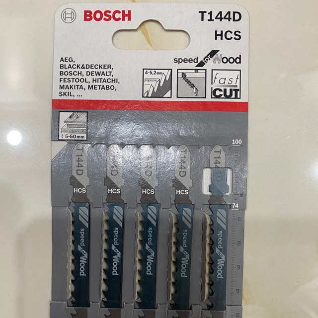 Bộ lưỡi cưa lọng gỗ bosch 5 lưỡi T144D