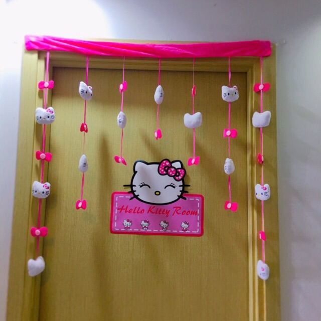 Rèm bông trang trí Hello Kitty