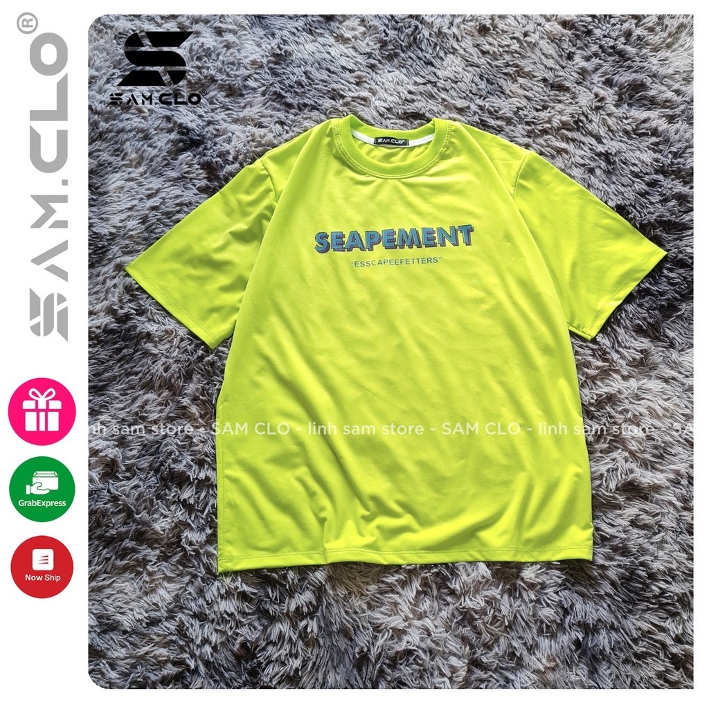Áo thun nam nữ tay lỡ SAM CLO phông form rộng dáng Unisex, mặc lớp, nhóm, cặp in chữ SEAPEMENT