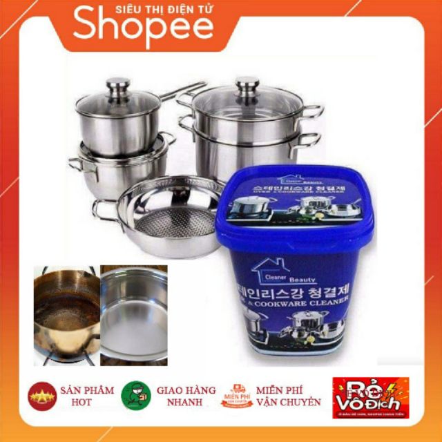 Đang Sale [Siêu Sạch] Bột Tẩy Xoong Nồi Đa Năng - Tẩy Rửa Mọi Vết Bẩn Cứng Đầu.