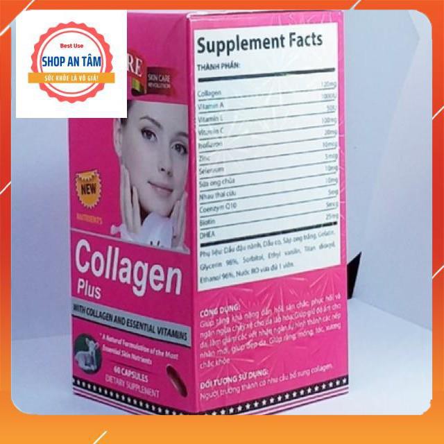 Collagen Plus (Hộp 60 viên)  Giúp tăng khả năng đàn hồi, phục hồi da lão hóa | BigBuy360 - bigbuy360.vn