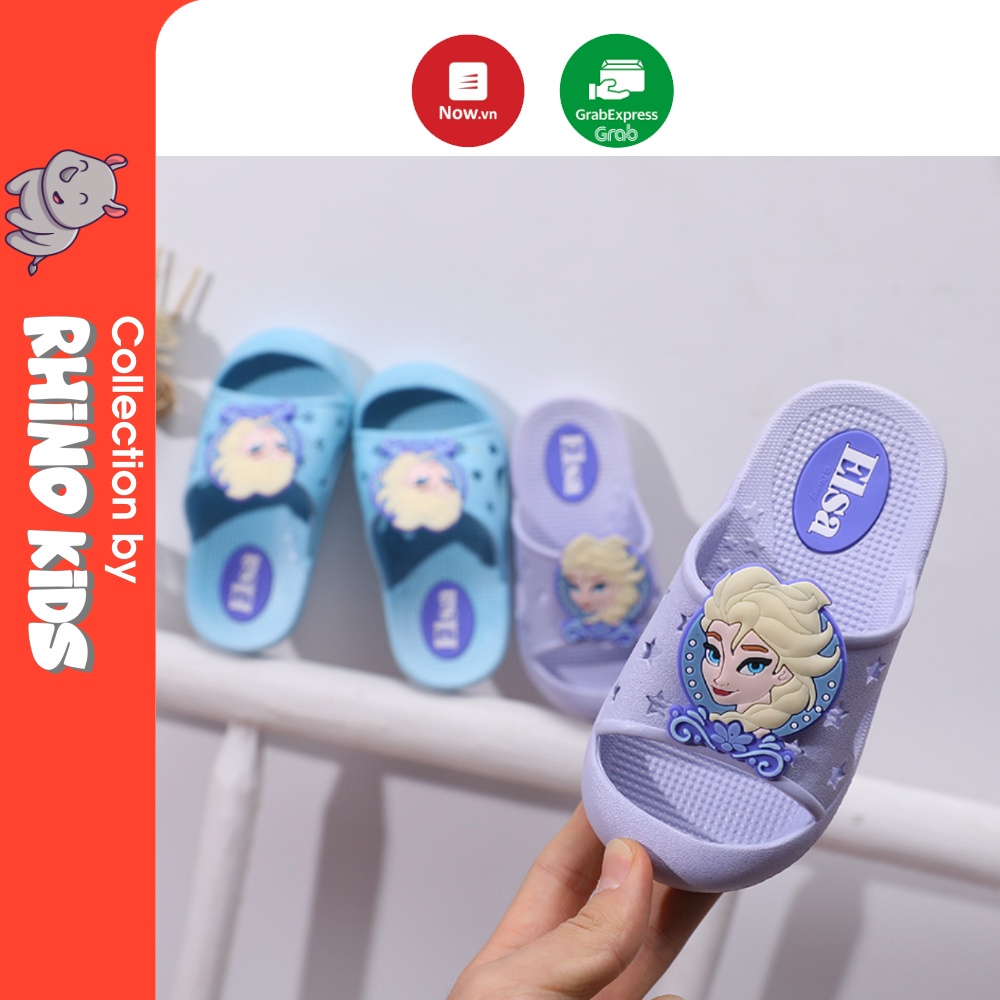 Dép quai ngang NỮ HOÀNG BĂNG GIÁ chống trượt siêu nhẹ cho bé gái ELSA ANNA FROZEN êm chân thoải mái