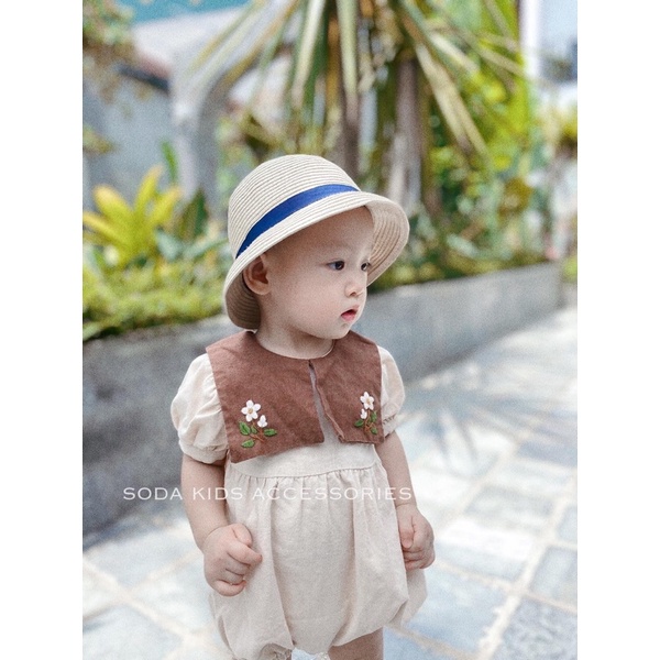 [Mã SKAMA8 giảm 8% đơn từ 300k] (Hàng thiết kế) Romper Daisy hoa thêu tay