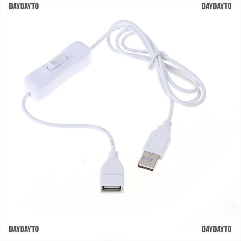 1 Dây Cáp USB 1m Có Công Tắc Bật / Tắt Mở Rộng Cho Quạt USB / Đèn