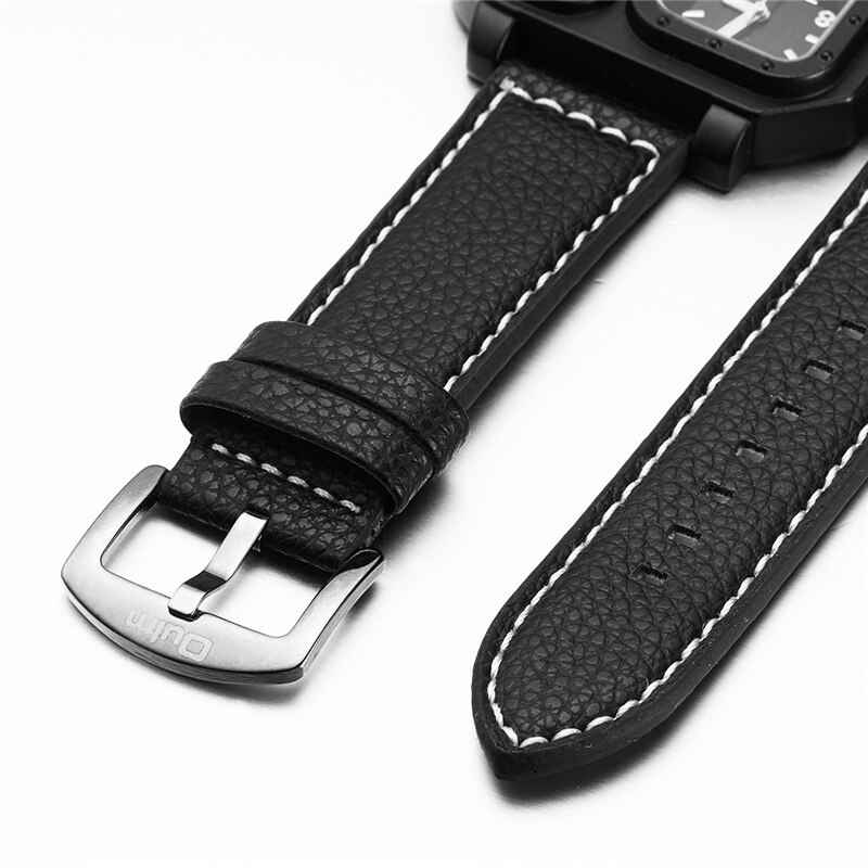 Đồng Hồ Đeo Tay Oulm Dây Da Phong Cách Quân Đội Thời Trang Cho Nam