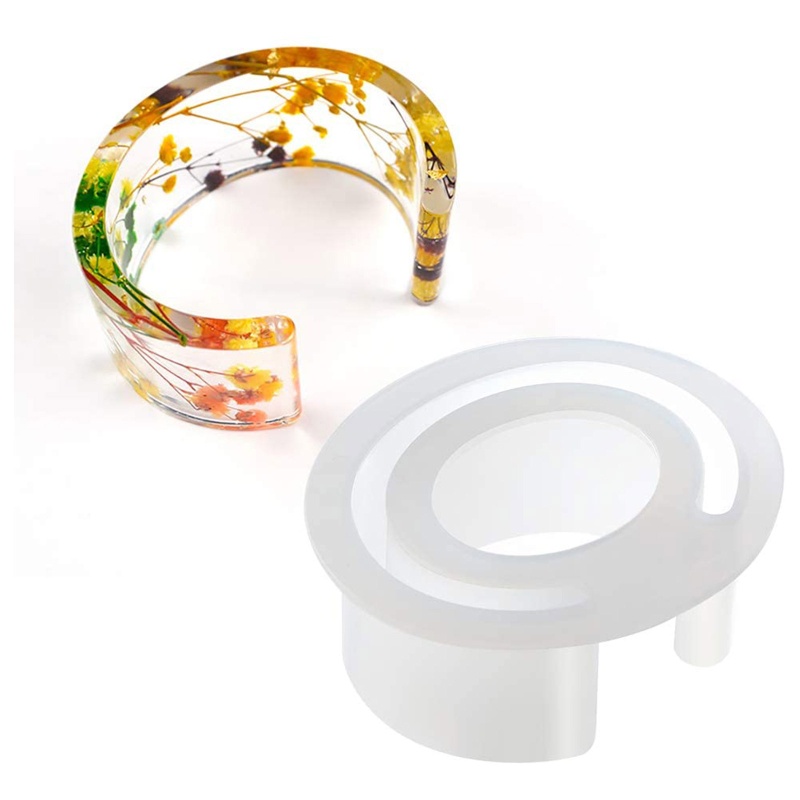 Khuôn Silicone 3 Kích Cỡ Làm Vòng Tay Resin DIY