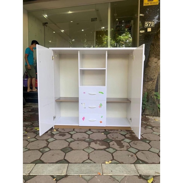 Tủ quần ao ngăn kéo 2 buồng cho bé trai bé gái BN05  Tủ nhựa đai loan chịu lực tốt nhất