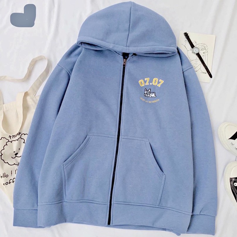 [Tặng Quà] Áo Hoodie - Áo Khoác Nỉ Nam Nữ Dây Kéo Unisex Thêu 0707 Cực Hot - LP.STORE ( có ảnh thật )