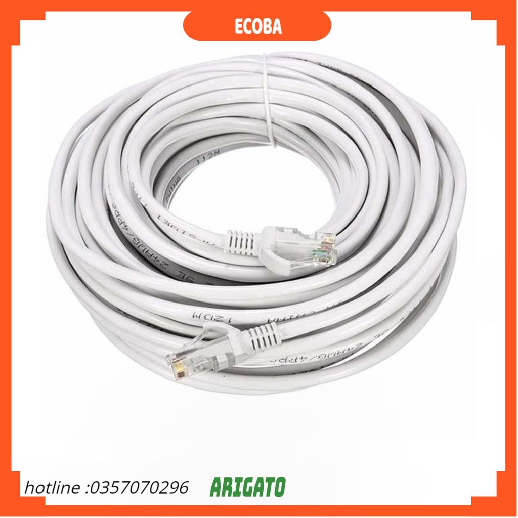 Dây mạng bấm sẵn 10m, 15m, 20m giao hàng ngẫu nhiên ARIGATO Đảm Bảo Chất Lượng ECOBA
