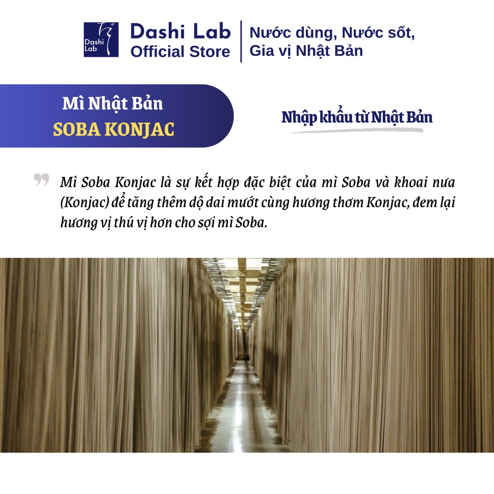 Mì Soba Kiều Mạch Konjac DASHI LAB Nhật Bản Tốt Cho Tiêu Hóa 450g