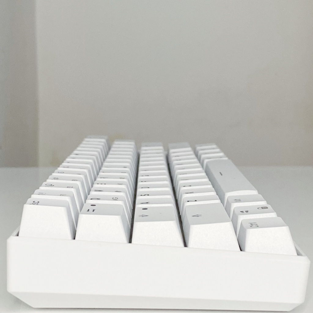 Bàn phím cơ màu trắng hotswap ReadsonWL61-61 phím kết nối dây, bluetooth & USB 2.4G đèn led trắng