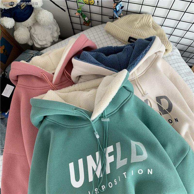 Áo len lông cừu dáng rộng thời trang thu đông phong cách Hàn Quốc cho nữ