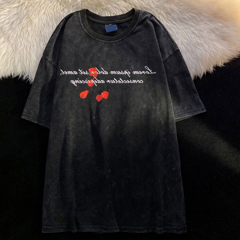 SUXI Áo Thun Tay Ngắn Cổ Tròn In Chữ Thời Trang Mùa Hè Cho Nữ