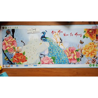 Tranh đính đá GIA HÒA VẠN SỰ HƯNG(đã đính)1m15x48cm yn5080