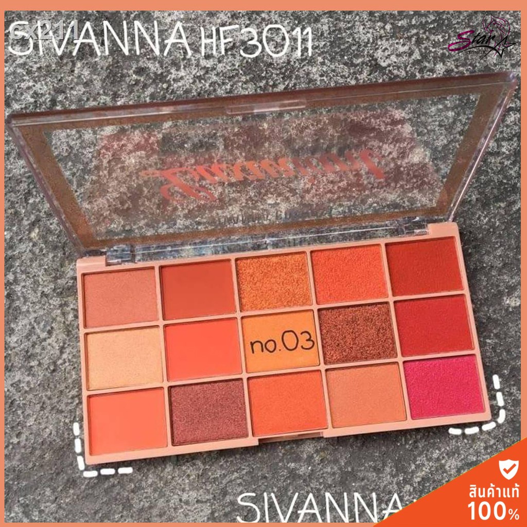 Bảng Phấn Mắt Sivanna Colors Luxuriant HF3011 Gồm 15 Ô Màu Sivanna Colors Luxuriant Ultra Professional Eyeshadows HF3011