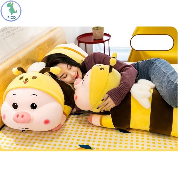 Gấu bông heo ong vàng size 90cm 1m2 - Heo cosplay ong vàng