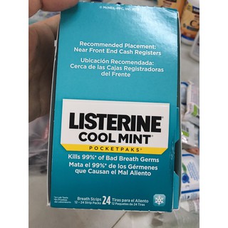 Miếng ngậm thơm miệng Listerine Cool Mint