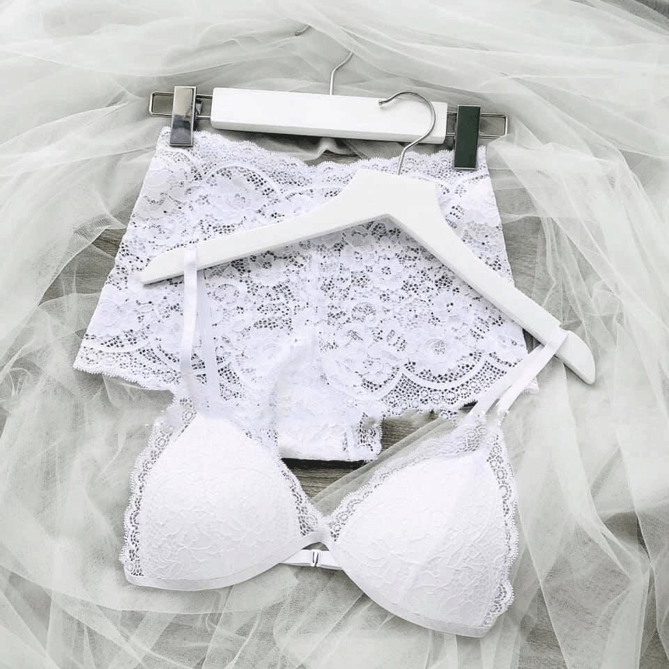 [ Ở ĐÂU RẺ HƠN SHOP HOÀN TIỀN ] Bộ bra ren màu sắc độc đáo thiết kế không gọng sexy gợi cảm 👙