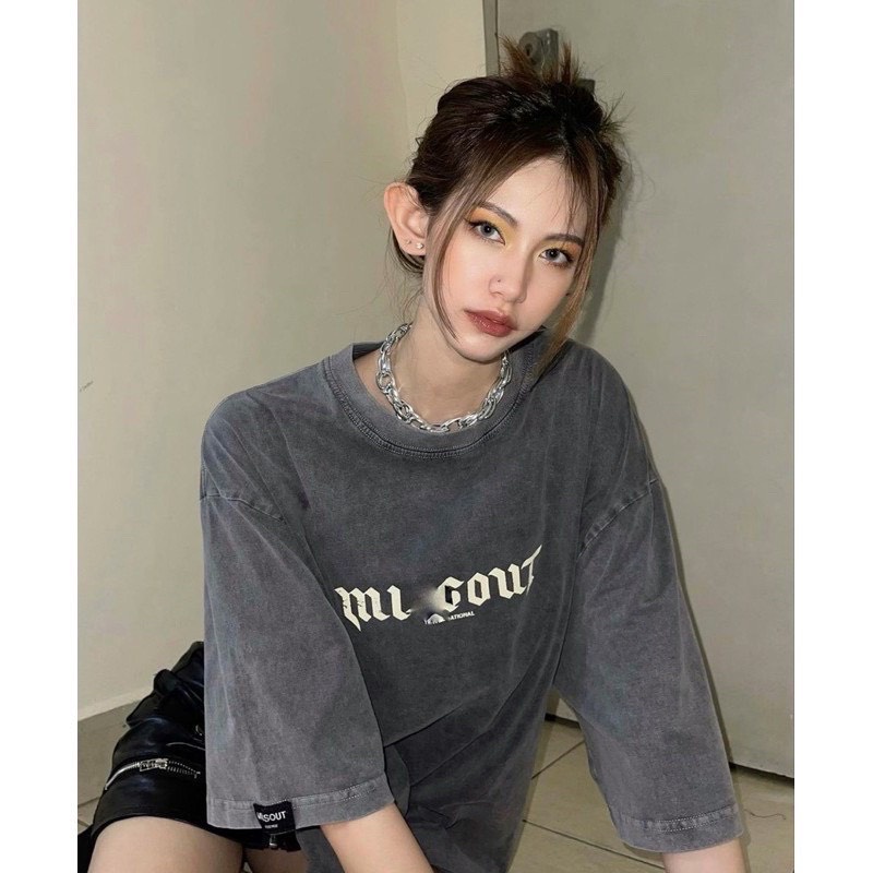 Áo thun loang MISSOUT form rộng hot  Áo phông tay lỡ chất su mềm anashop9x