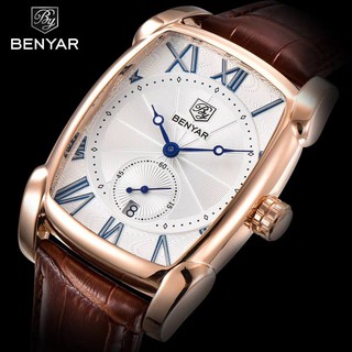 Đồng hồ nam dây da Benyar cao cấp