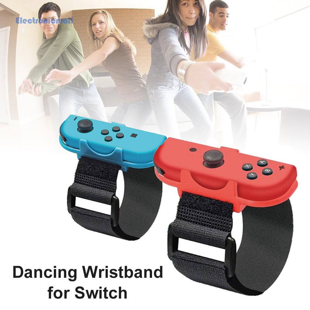 ElectronicMall01 Wrist Bands for Joy Con Controller Elastic Strap for Just Dance Game 1 Pair