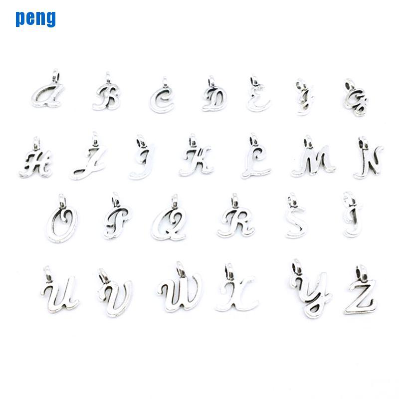 Set 26 Mặt Dây Chuyền Khắc Chữ Cái Tiếng Anh Handmade