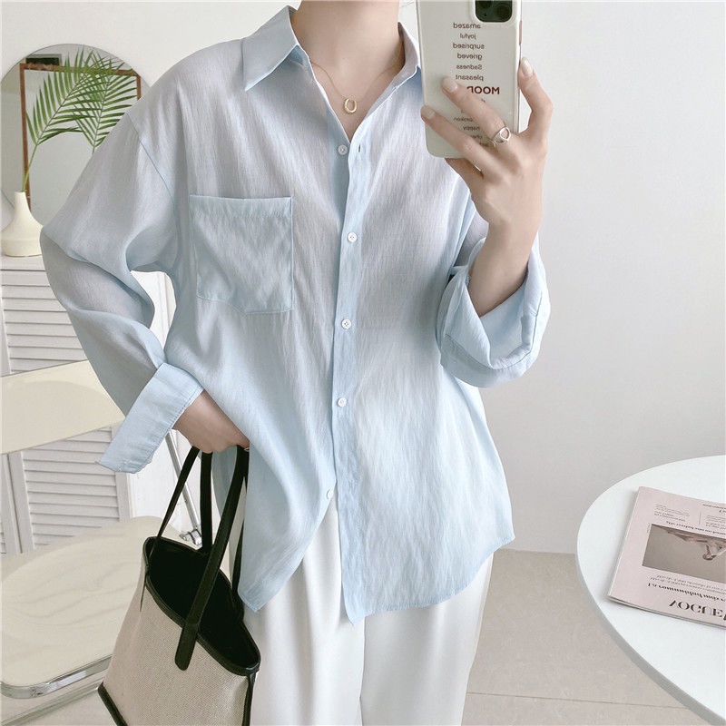 Áo Sơ Mi Chống Nắng Dáng Rộng Thời Trang Mùa Hè Dành Cho Nữ