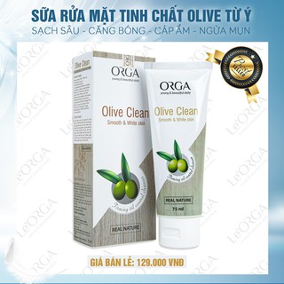 Sữa Rửa Mặt Sạch Sâu, Trẻ Hóa Da ORGA _OLIVE CLEAN Dung tích 75 ml