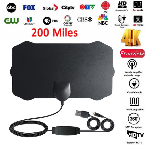 Anten TV kỹ thuật số HD Skywire 4K HDTV 1080P phạm vi 200 dặm dùng trong nhà