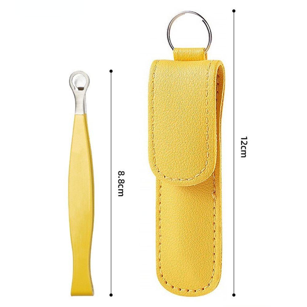 OCEANMAP Kéo Cắt Tỉa Lông Mũi Đầu Tròn Dạng Nhấn Bằng Thép Không Gỉ Tiện Lợi